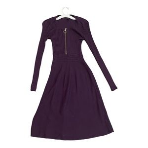 Cute purple knit sweater dress
